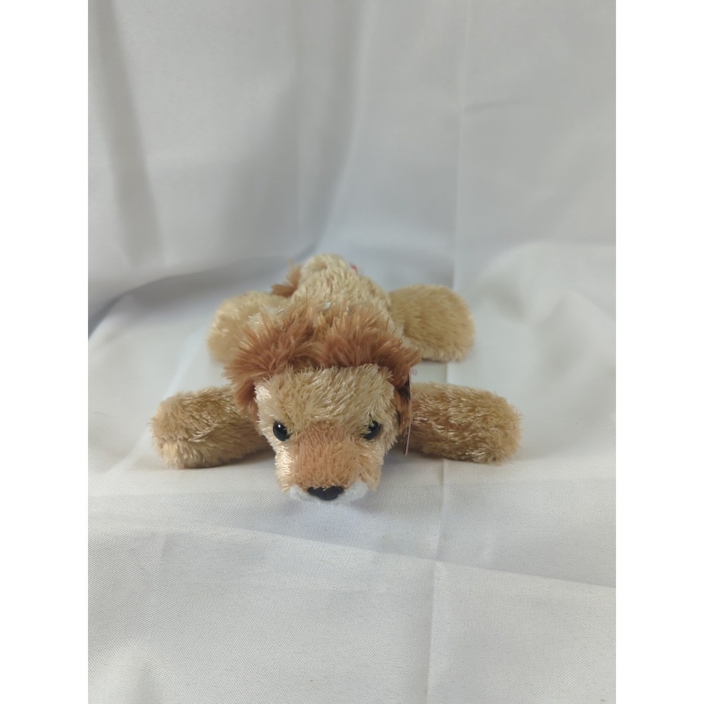 Aurora 8" Flopsie Lionel Plush Lion Cub Silky Fur Stuffed Toy Tan & White